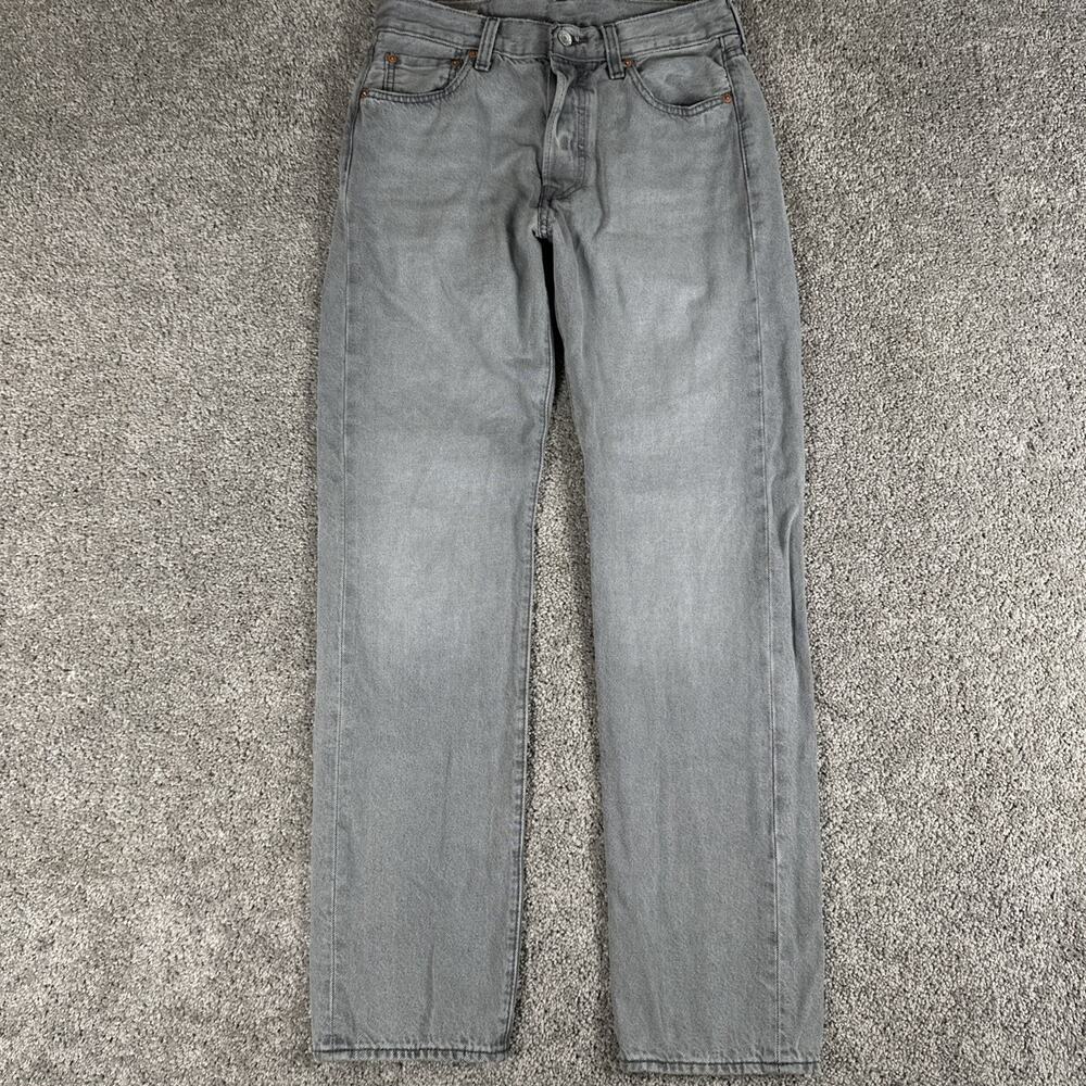 Levis 501 XX Jeans Men 30x32 STF Gray Straight Leg Button Fly Denim Regular Fit